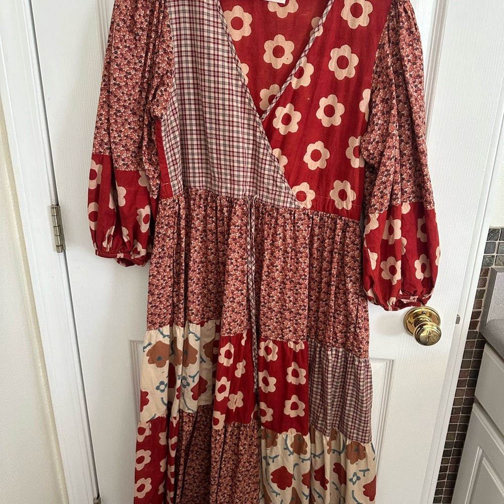 Christy Dawn Long Sleeve Dress in Elegant Red